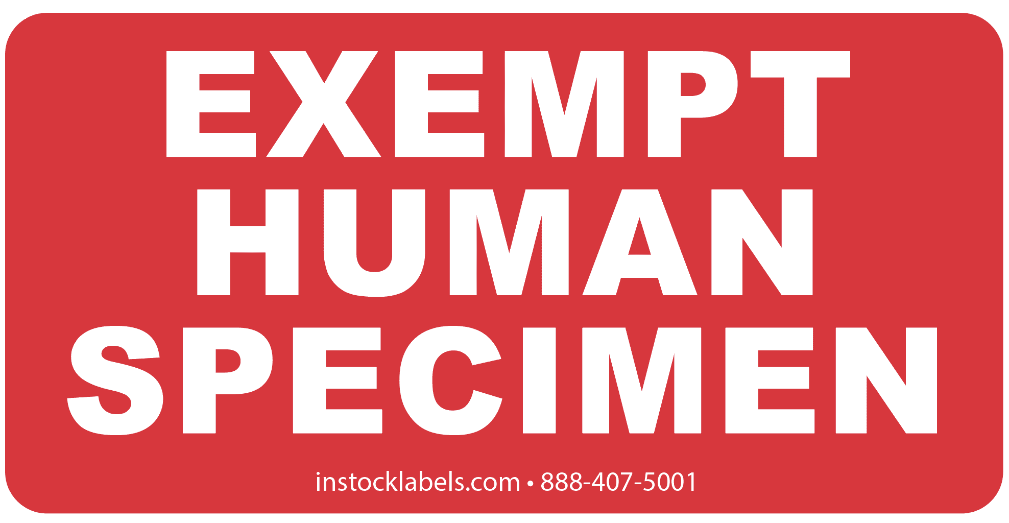 Exempt Human Specimen Warning Labels | 1.5 x 3