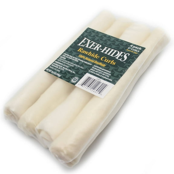 Exer-Hides 9" Beefhide Natural Retriever, 4 ct