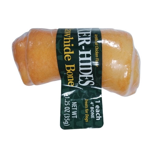 Exer-Hides Chicken Flavor Rawhide Bone, 4"