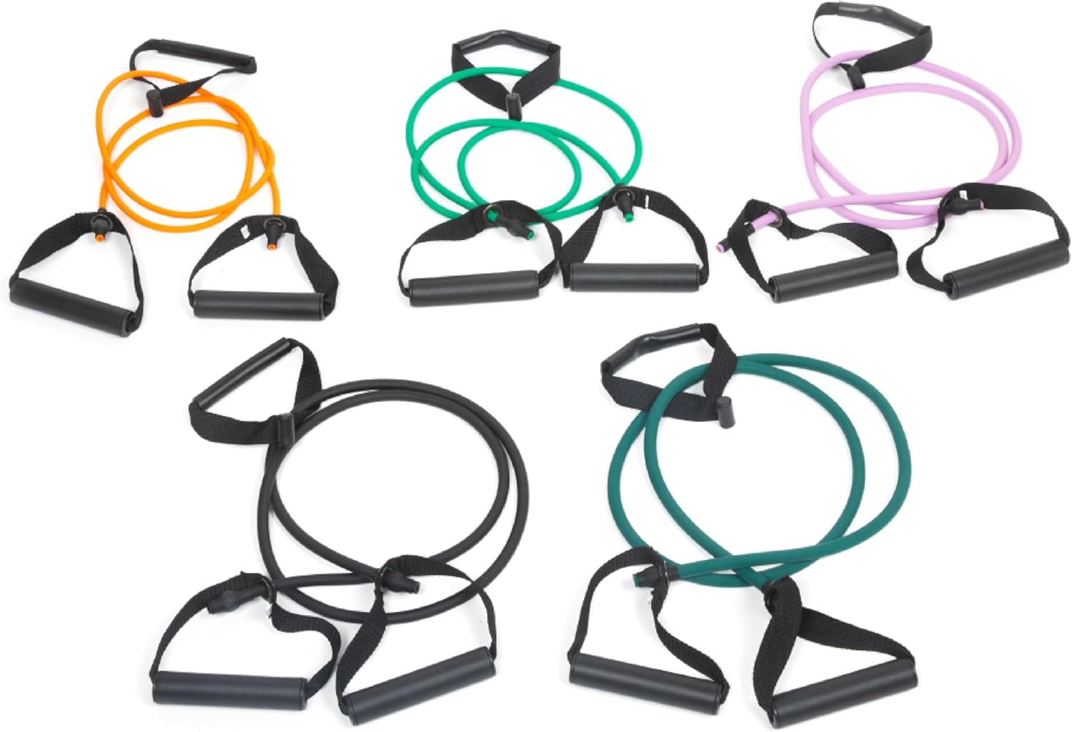 Exerband Bilateral Tubes Set - Resistance Tubing Exercise Equipment - Home Gym Workout Gear