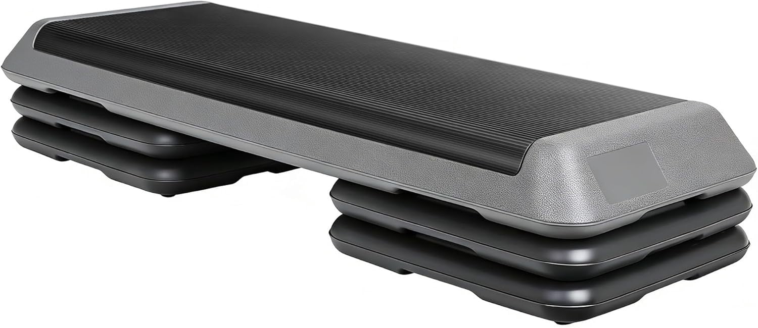 Stackable Arobic Steps Exercise Aerobic Step Platform, Adjustable Fitness Stepper with 4 ...