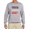 thumbnail image 1 of Exercise And Bacon Design Sweatshirt Men -GoatDeals Designs, Male 4X-Large, 1 of 4