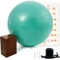 thumbnail image 1 of Exercise Ball (25.6in),Professional Yoga Stability Ball Chair Extra Thick Anti-Burst Support 660 lbs,with Quick Pump &Workout Guide for Home&Gym&Office, 1 of 5
