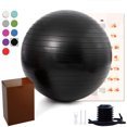 thumbnail image 1 of Exercise Ball (25.6in),Professional Yoga Stability Ball Chair Extra Thick Anti-Burst Support 660 lbs,with Quick Pump &Workout Guide for Home&Gym&Office, 1 of 6
