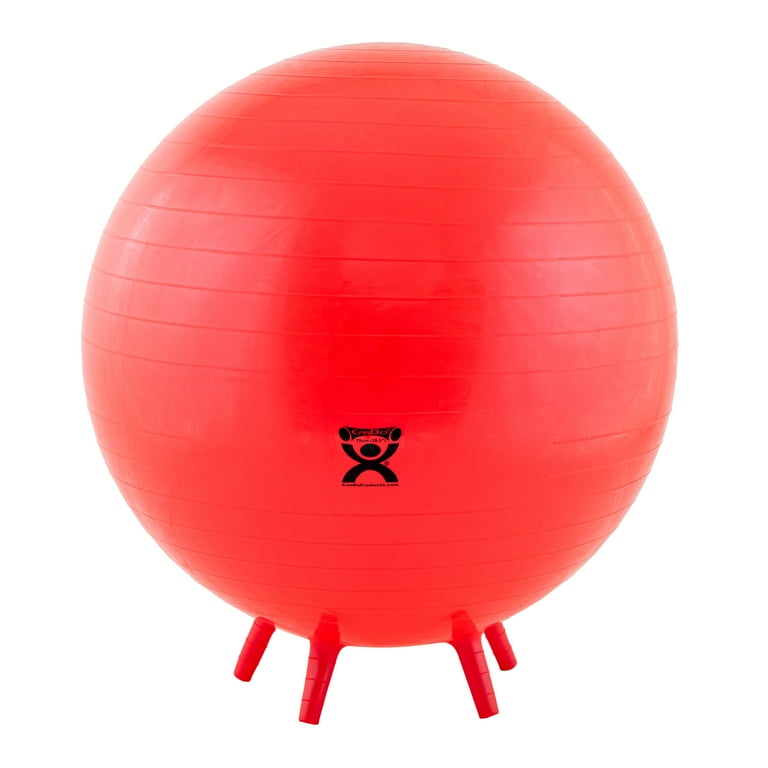 CanDo Inflatable Exercise Ball - with Stability Feet - Red - 30 CanDo Inflatable Exercise Ball - with Stability Feet - Red - 30