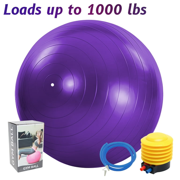 cyrico Exercise Ball Yoga Ball 75cm Large Anti Burst Gym Grade Birthing Ball for Pregnancy Fitness Balance Pilates Workout and Physical Therapy