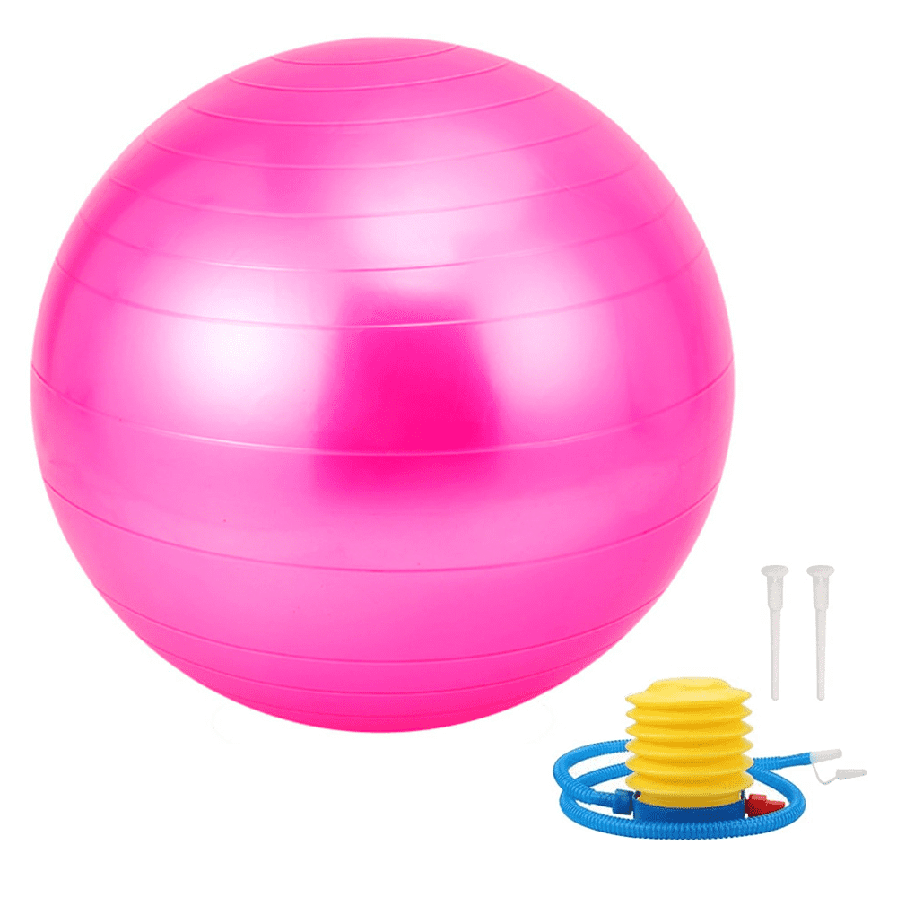 Exercise Ball Yoga Ball, for Fitness, Balance, Stability, Physical Therapy, Quick Pump Included-pink-55cm
