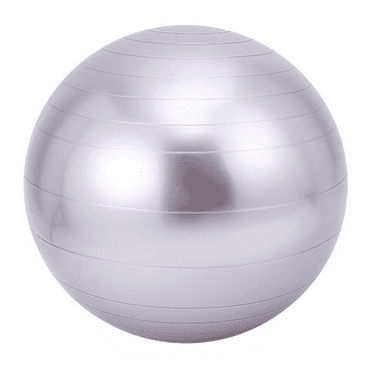 Exercise Ball - Yoga Ball for Workout Pregnancy Stability - Balance Ball- Fitness Ball Chair for Office, Home Gym，silver
