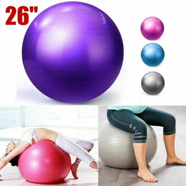 Exercise Ball for Physical Therapy, Workout Fitness Ball for Core Strength, Yoga Ball for Balance & Flexibility, Purple