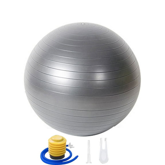 Exercise Ball for Yoga, Balance, Stability - Fitness, Pilates, Birthing, Flexible Seating-grey-55cm