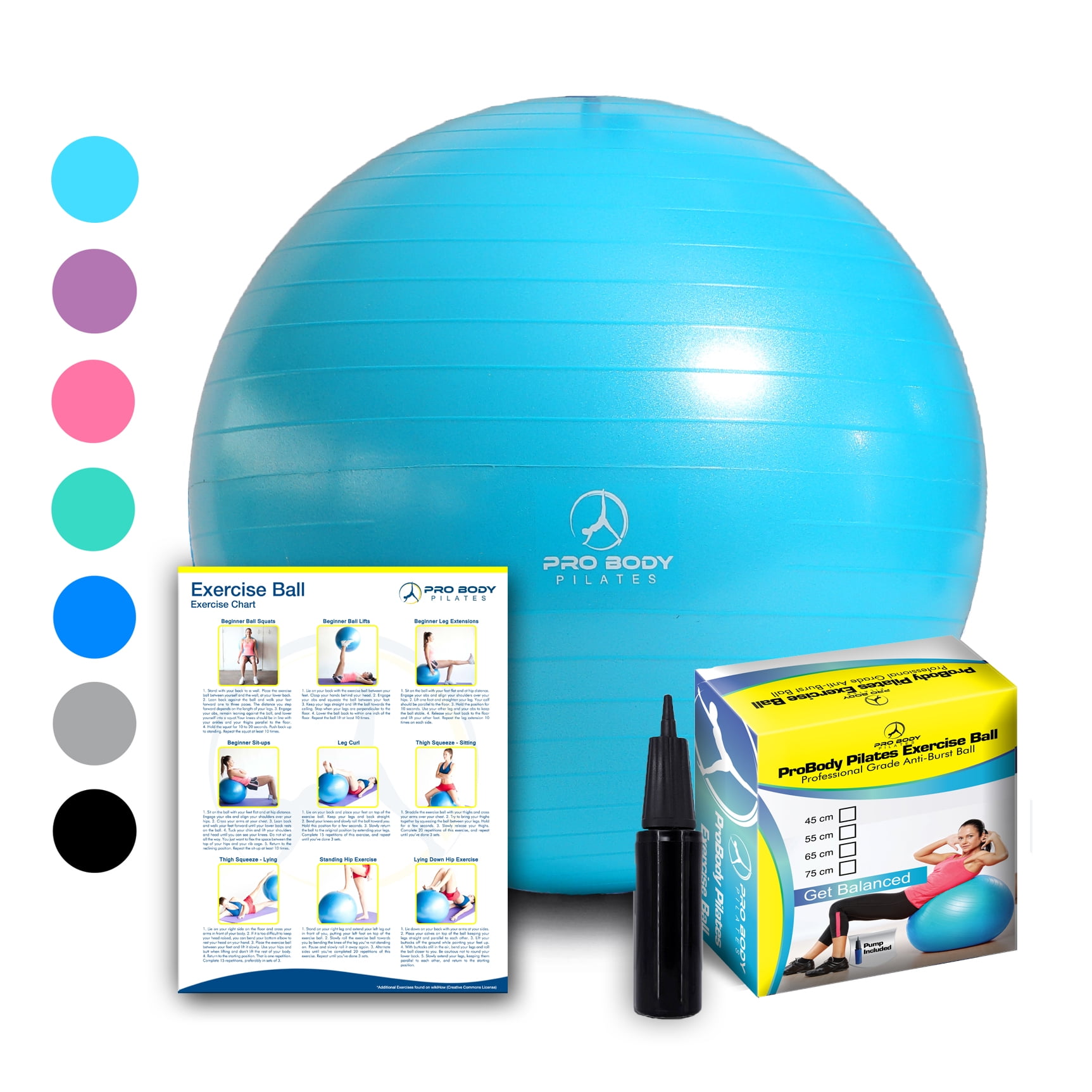 55-65 cm Anti-Burst Yoga Balance Ball – Yoga Accessories