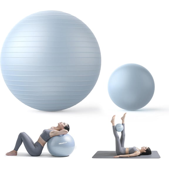 Exercise Balls Set 22-30 Inch & 9 Inch, Small Pilates Ball with Pump, Ball for Women, Yoga Balls for Exercise, Small Exercise Ball for Between , Stability, Physio