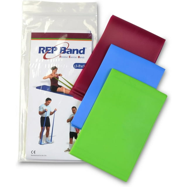 Exercise Band Kits 3Pack NonLatex Heavy Resistance 1 Green, 1