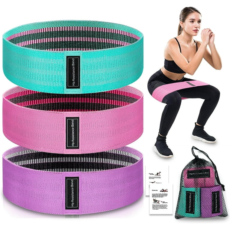 Exercise Bands 3 Levels Fabric Resistance Bands for Working Out Workout Bands Resistance for Women Men Multi Colored Fabric Booty Bands for Leg Strength Training Rehab Yoga Walmart