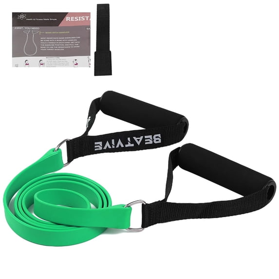 Exercise Bands with Handles, Resistance Bands with Handles, Ideal for Physical Therapy, Strength Training, Muscle Toning - Door Anchor and Starter Guide Included