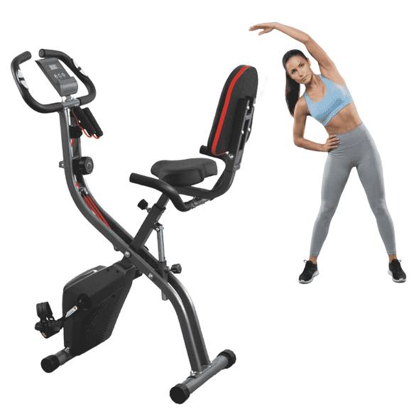 Naipo 4 in 1 Exercise Bike 16 Level Resistance Folding Stationary Exercise Equipment 265 LBS for Home Workouts