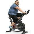 thumbnail image 1 of Exercise Bike for Heavy People, Magnetic Resistance Stationary Bike for Home, Indoor Workout Cycling Bike - Plus-Size Person Friendly (Adjustable Seat and Handlebars) - Weight Capacity 330lbs, 1 of 7