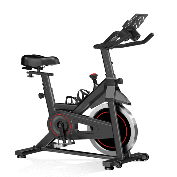 ROBORE Exercise Bike with Adjustable Resistance, LCD Display, Breathable Seats, Indoor Cycling Bike for Cardio Workout, up to 300lbs