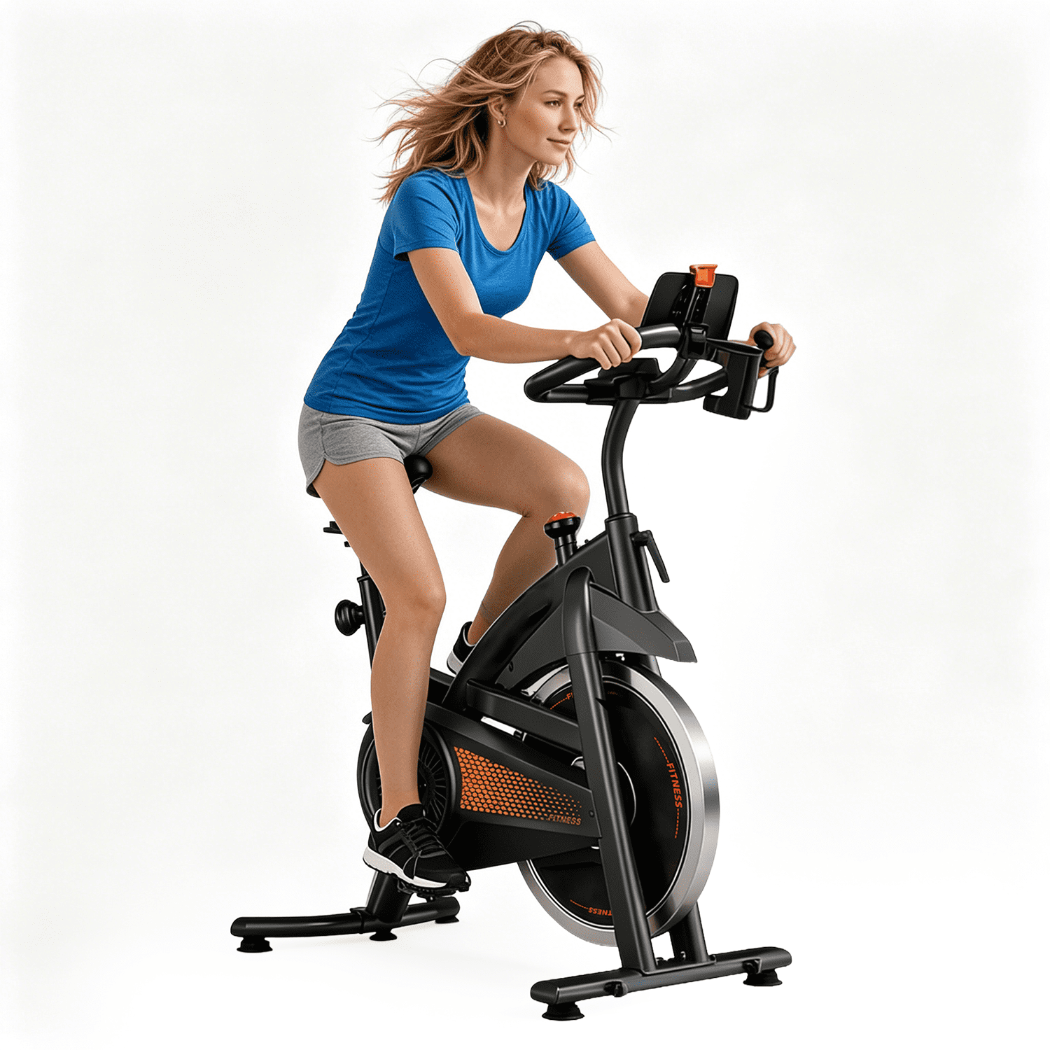 ROBORE Magnetic Indoor Cycling Bike, Adjustable Resistance, 300 lbs Capacity, Padded Comfort Seat for Home Use