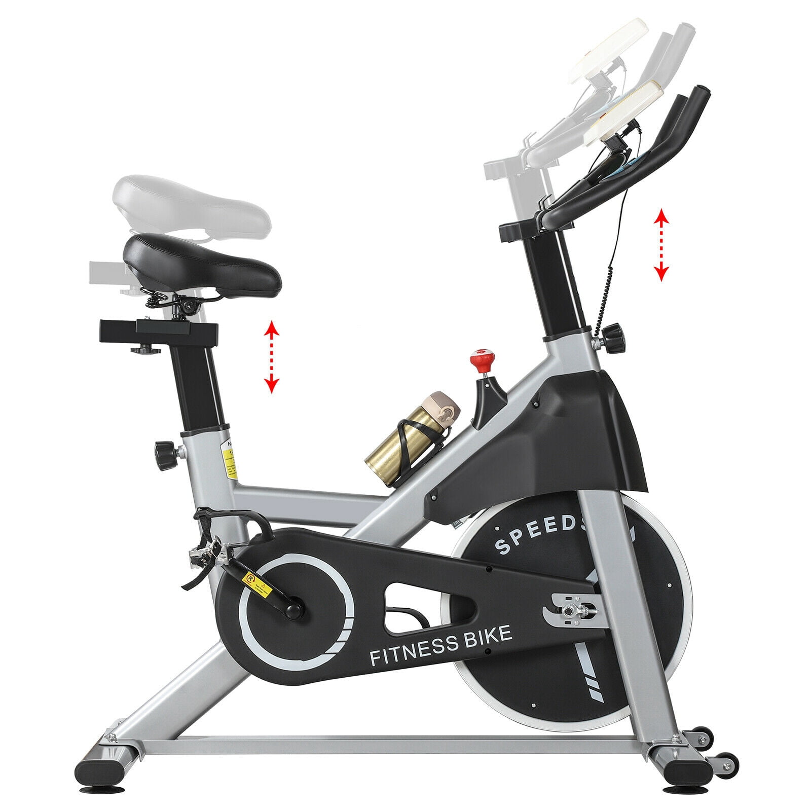 Exercise Bike Indoor Cycling Bicycle Ipad Mount, LCD Monitor for Home Cardio Gym