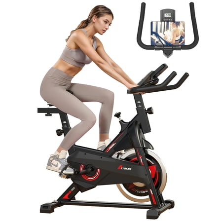 Exercise Bike, Indoor Cycling Bike/Stationary Bike for Home, Indoor Bike with Silent Belt Drive, Heavy Flywheel and LCD Monitor for Home Gym Cardio Workout Training
