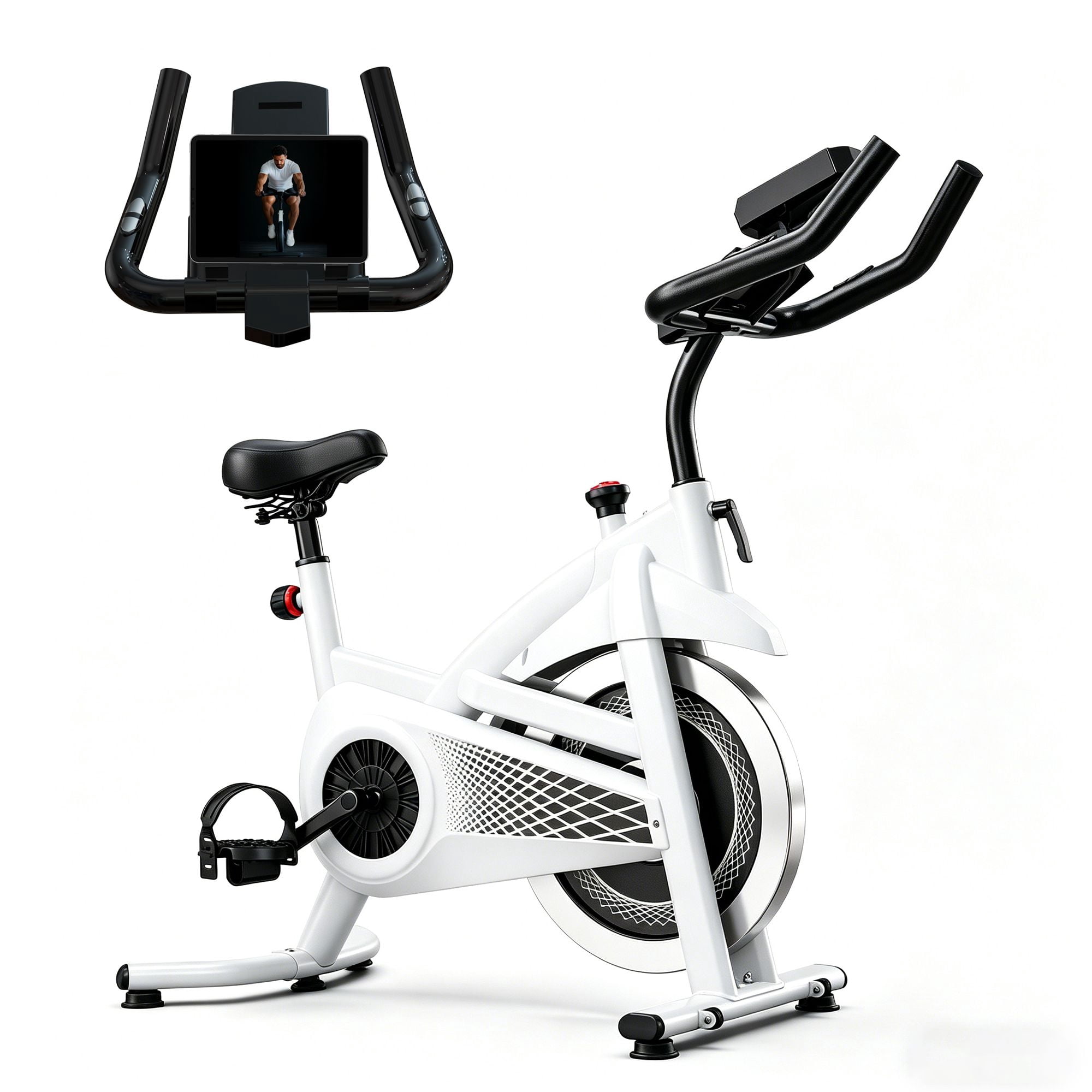 Exercise Bike Indoor Stationary Bike Cycling Bicycle for Home Gym 300 lbs Weight Capacity Adjustable Seat/Handlebar for Cardio Workout Office