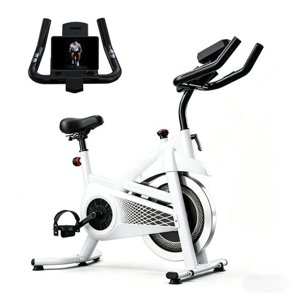 Exercise Bike Indoor Stationary Bike Cycling Bicycle for Home Gym 300 lbs Weight Capacity Adjustable Seat/Handlebar for Cardio Workout Office