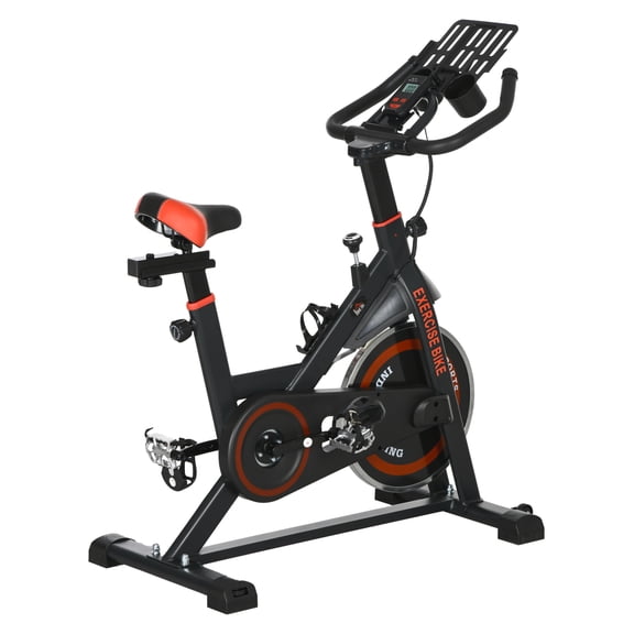 Exercise Bike Indoor, Stationary Flywheel Bike with LCD Monitor