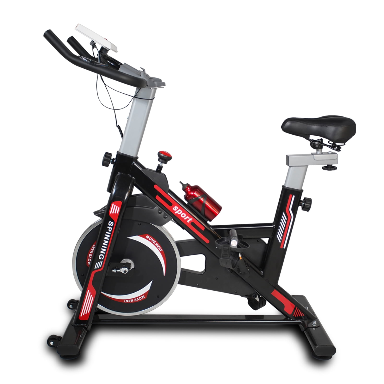 Exercise Bike, Magnetic Resistance Stationary Bike for Home with 300 LBS Capacity, Pedals with Anti-loosening Nuts, Indoor Bike with Comfortable Seat Cushion