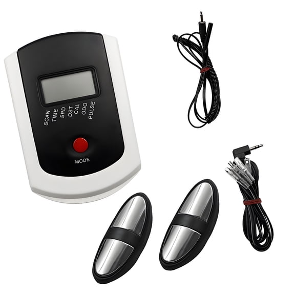 Exercise Bike Monitor Display with Heart Rate, Speed, and Workout Count Readouts, LCD Screen, and Single MODE Button for Cardio Training