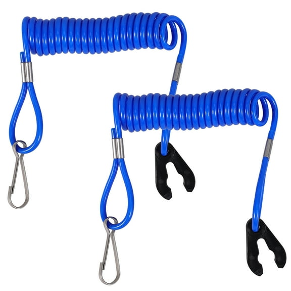 Exercise Boat Emergency Cord Safety for Engine Outboard Motor Red Rope Bold Abs 2 Pcs