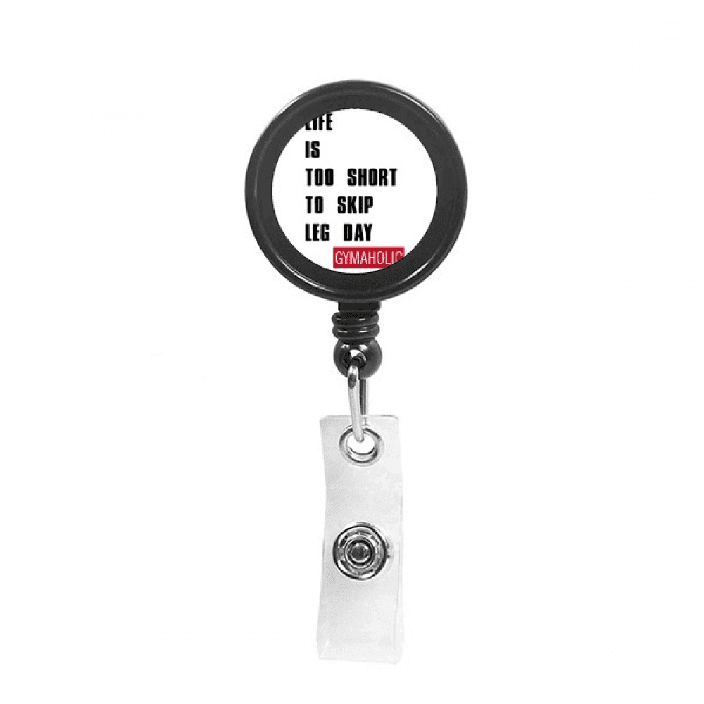 Exercise Body Limbs Maintenance Retractable Keychain Badge Holder ID Badge