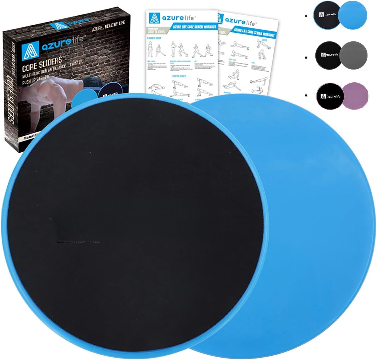 Exercise Core Sliders, Dual Sided Exercise Gliding Discs Use on Carpet ...