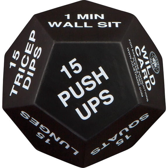Exercise Dice for Home Fitness, Workouts, WOD, Cardio, HIIT, and Sports