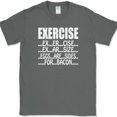 thumbnail image 1 of Exercise Eggs Are Sides For Bacon T-Shirt Funny Workout Pork Tee - Charcoal, 5XL, 1 of 1