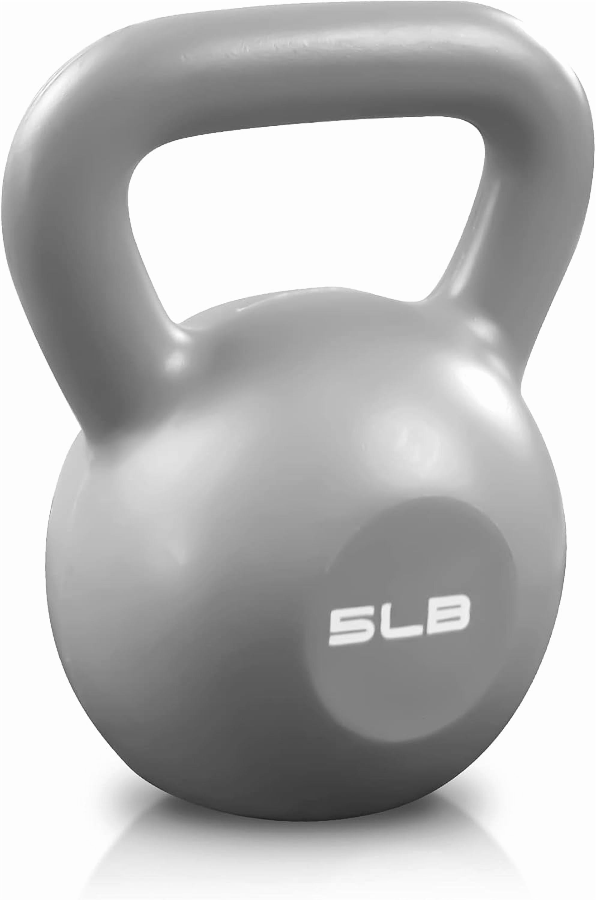 Exercise Equipment 5lbs Kettlebell Set, Strength Training Kettlebells Weight Set for Women, Vinyl Coated Kettle Bell for Home Gym Workout Weight Lifting Equipment, Comfortable Grip Wide Handle Weigh