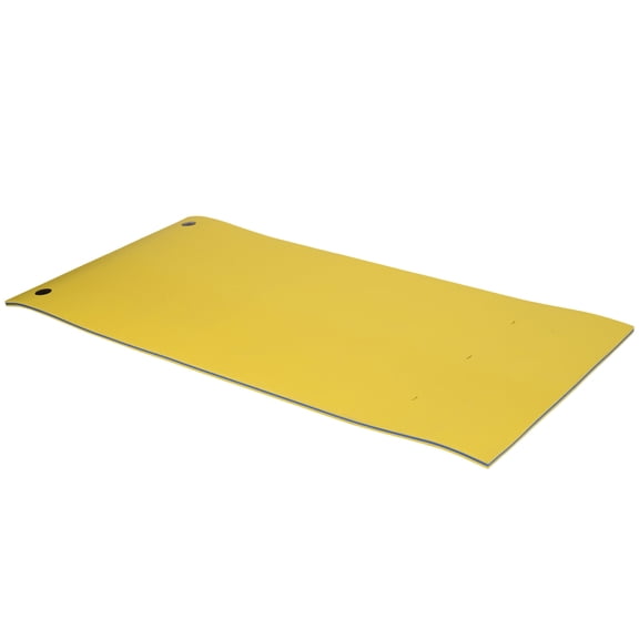 Exercise Equipment HOMCOM 10' x 5' Floating Mat, 3-Layer Swimming Pool Floating Water Mat Portable Foam Raft, Thick and Durable Water Activities Mat for Lake, Oceans, Yellow,Workout Equipment