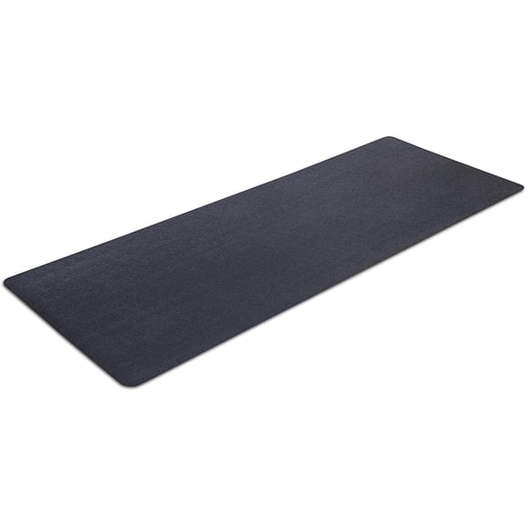 Exercise Equipment Mat for Under Treadmill, Stationary Bike, Rowing Machine, Elliptical, Fitness Equipment, Home Gym Floor Protection, 30" x 78", Black