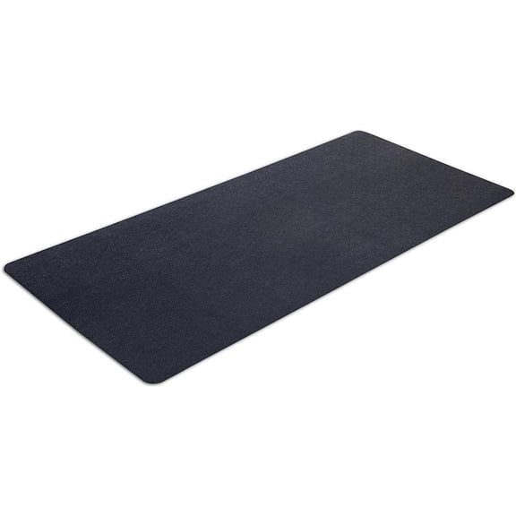 Exercise Equipment Mat for Under Treadmill, Rowing Machine, Elliptical Machine, Fitness Equipment, Home Gym Floor Protection, 30" x 66", Black
