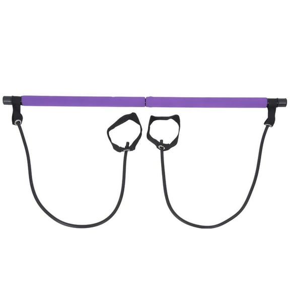Exercise Equipment, Portable Pilates Bar Stick Yoga Resistance Band Multi-functional Home Fitness Sport Training Elastic Bands Exercise Equipment Purple, Pilates Stick