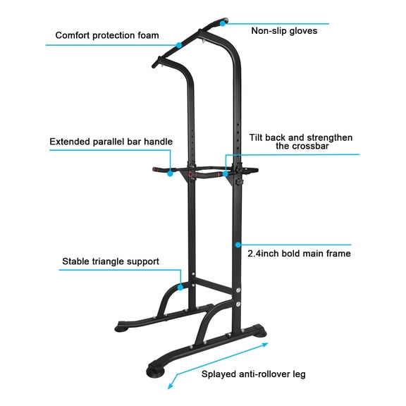 Exercise Equipment Power Tower Dip Station Adjustable Height Heavy Duty Multi-Function Fitness Training Equipment,Workout Equipment