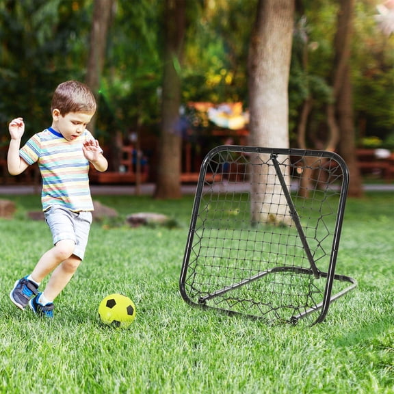 Exercise Equipment Soozier Soccer Rebounder Net, 3' x 3', Angle Adjustable Portable Training Goal Net with Quick Folding Design, Sturdy Metal Tube,Workout Equipment