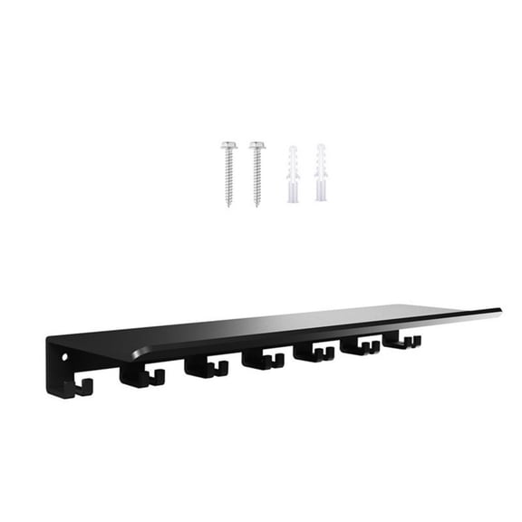 Exercise Equipment Wall Rack with Integrated Hooks Large Capacity Metal Floating Shelf For Gym Accessories