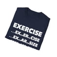 thumbnail image 1 of Exercise ExArSize Eggs are sides For Bacon Graphic Novelty Unisex T-Shirt, 1 of 4