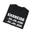 thumbnail image 1 of Exercise ExArSize Eggs are sides For Bacon Graphic Novelty Unisex T-Shirt, 1 of 4