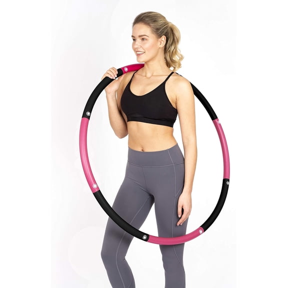 Exercise Fitness Hoop for Adults - Easy to Spin,  and Soft Padding Weighted Hoop - Detachable Hoops for  & Gym Workouts