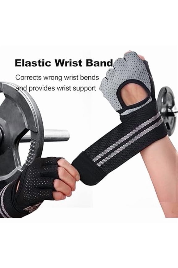 Wrist Wrap Support Breathable Men Women Full Palm Weight Lifting Gloves