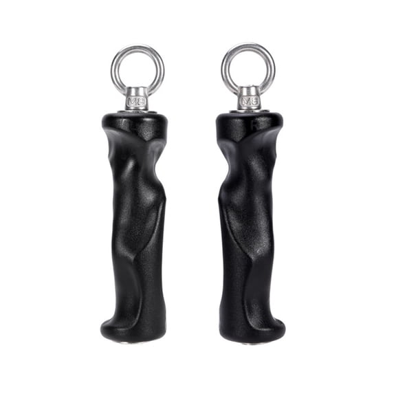 Exercise Grip Handles With Metal Rings For Pull Down Machines And Cable Workouts With Ergonomic Shape And Strong Build