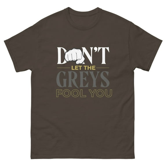 Exercise Gym Rat Don't let the Grey Hair Fool You Workout Graphic classic tee (Dark Chocolate, XL)