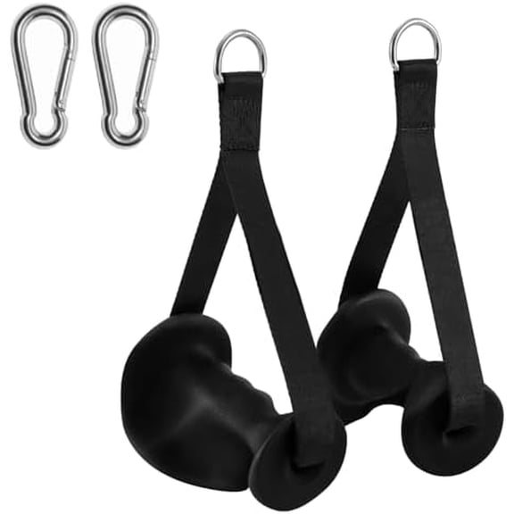 Exercise Handles - Ergonomic Gym Attachments for Cable Machine, Resistance Band Handles, Non-Slip D Handle Cable Attachment - Cable Handles for Pilates Strength Training Home & Public Gym